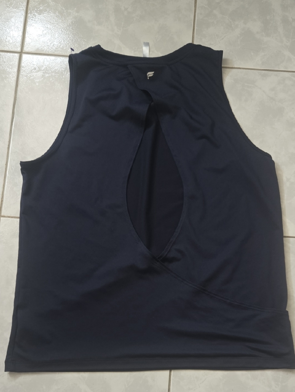 Fabletics Navy Blue Openback Tank Top - Picture 6 of 14